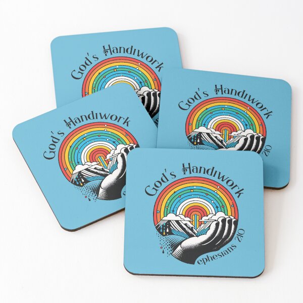Item preview, God's Handiwork - Hand with mountains, clouds and Rainbow designed and sold by TamaraWabe.