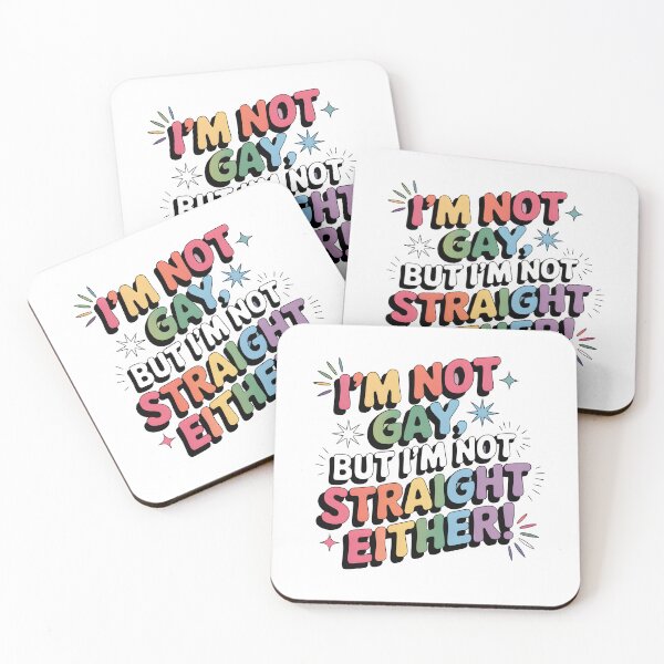 Item preview, I'm Not Gay But I'm Not Straight Either LGBTQ Queer Pride Quote designed and sold by WarFX Designs.