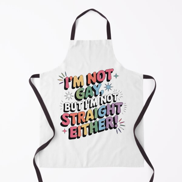 Item preview, I'm Not Gay But I'm Not Straight Either LGBTQ Queer Pride Quote designed and sold by WarFX Designs.