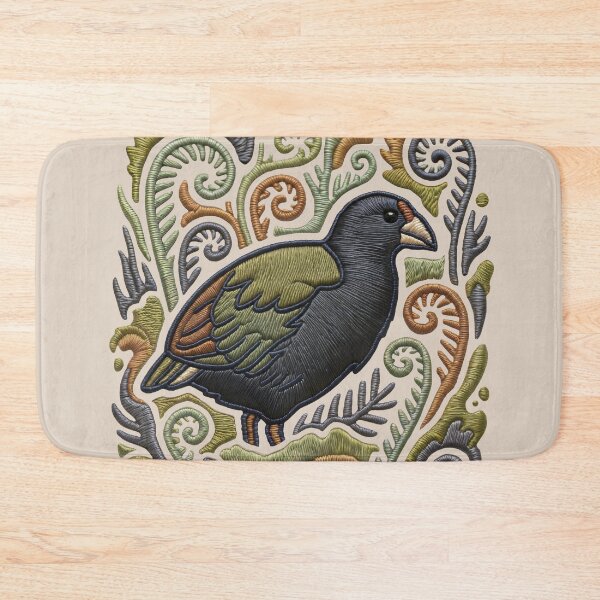 Item preview, Embroidered Takahe – Faux Stitch Botanical Art designed and sold by MvuuStudio.