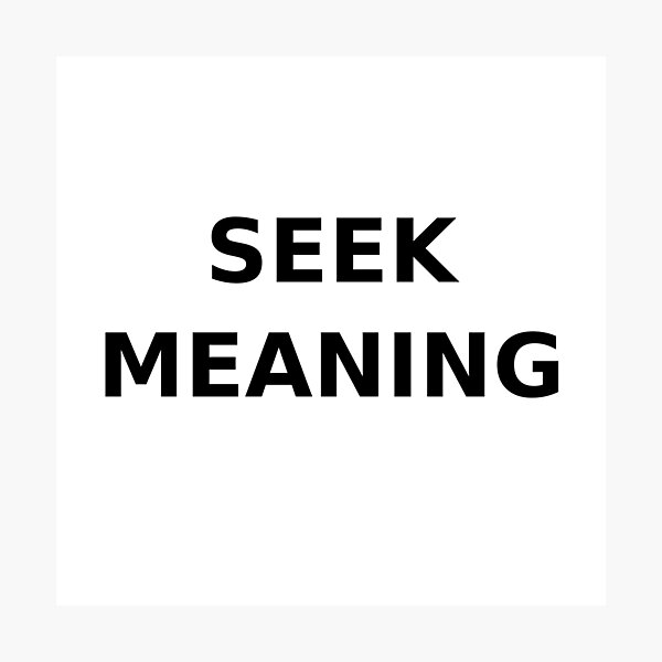 Item preview, Seek Meaning Typography Design designed and sold by RetroPop23.