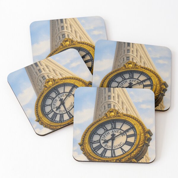 Item preview, Fifth Avenue Clock – Oil Painting on Canvas | Elegant Urban Art designed and sold by Antuanguillen.