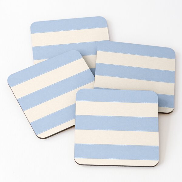 Item preview, Preppy stripes in baby blue and ivory  designed and sold by Roxburylane.