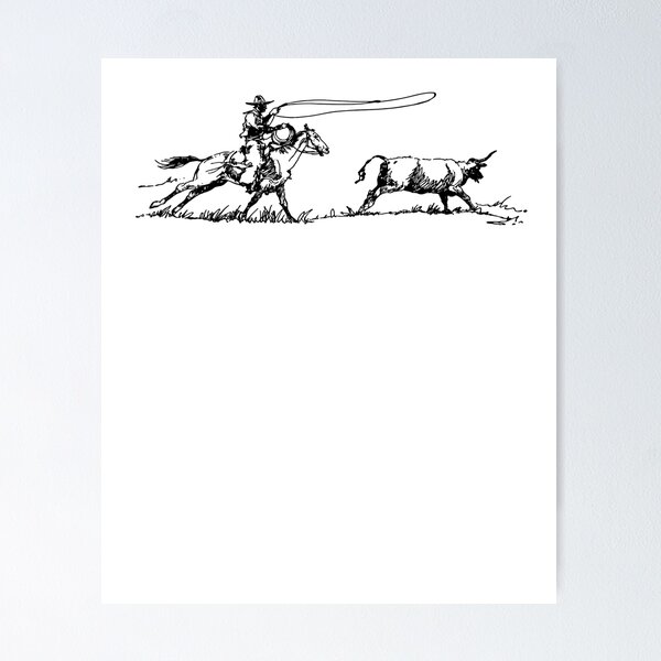 Item preview, Cowboy Roping Western designed and sold by krystalRomanart.