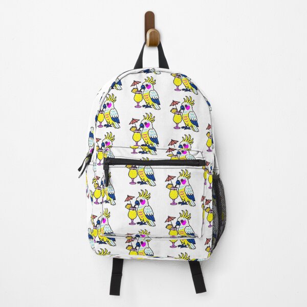 Item preview, Sulphur-crested Cockatoo sipping a tropical Pina Colada designed and sold by Kazzasthings.