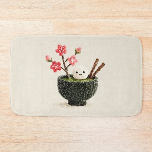 Item preview, Smiling Mochi Matcha Bowl With Sakura designed and sold by bubblegoth.