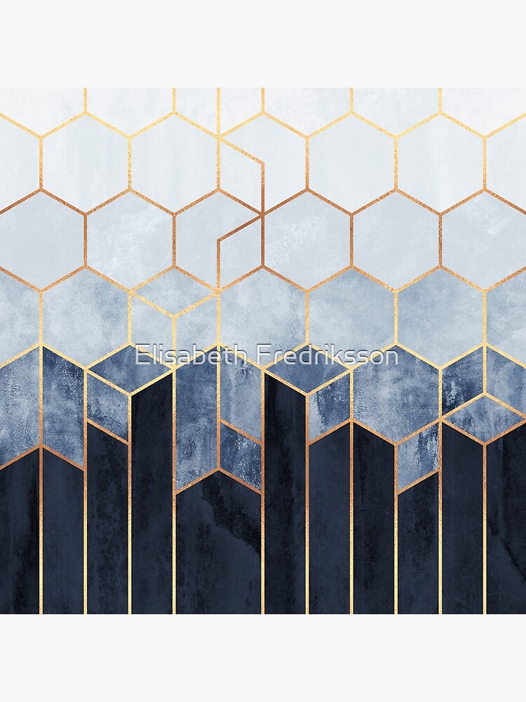 Soft Blue Hexagons by foto-ella