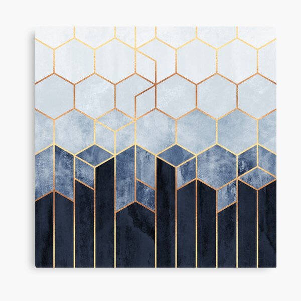 Item preview, Soft Blue Hexagons designed and sold by Elisabeth Fredriksson.