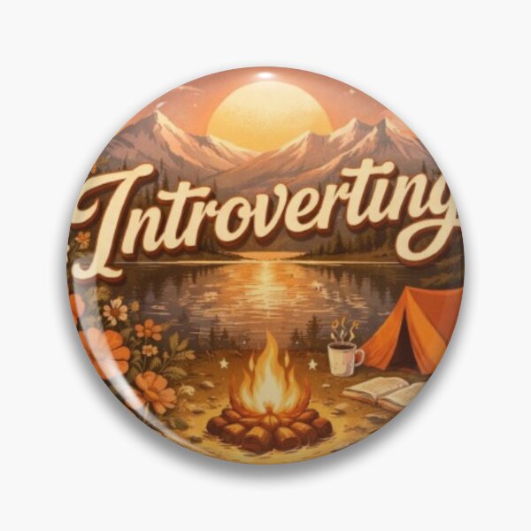 Item preview, Introverting Aesthetic Vintage Sunset Nature Illustration for Introverts designed and sold by Sanika arts .