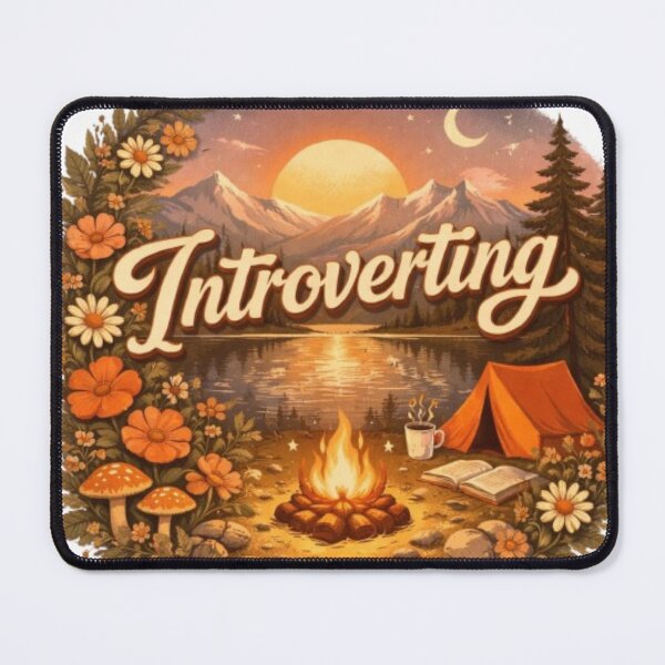 Item preview, Introverting Aesthetic Vintage Sunset Nature Illustration for Introverts designed and sold by Sanika arts .