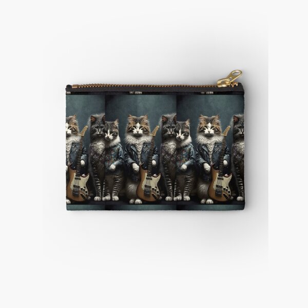 Item preview, Rocker Cat Band - Design with Electric Guitar and Punk Style designed and sold by Hipatye26.