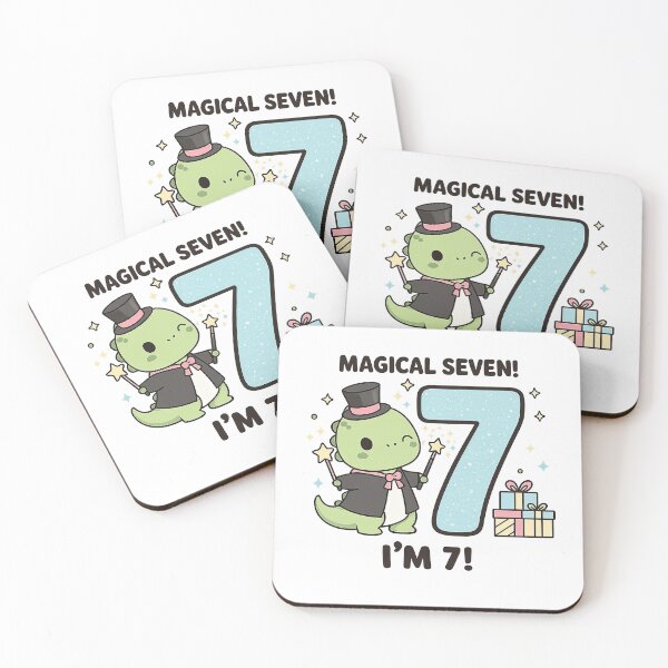 Item preview, Magical Seven Dinosaur – Cute 7th Birthday Wizard Dino – I’m 7 Kids Birthday Gift designed and sold by MeeraArts&Crafts.