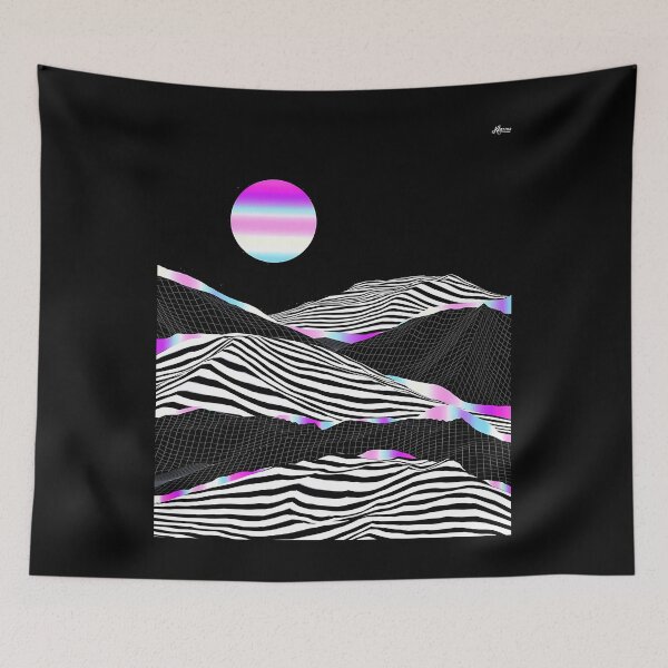 Item preview, Retro Stripes Mountains Landscape designed and sold by luimxmex96.