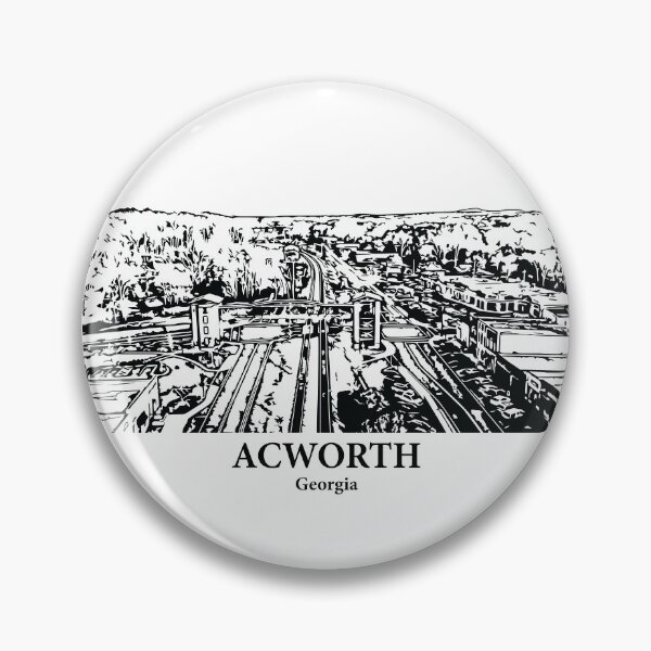 Item preview, Acworth GA - Ink Cityscape Illustration designed and sold by Lakeric.