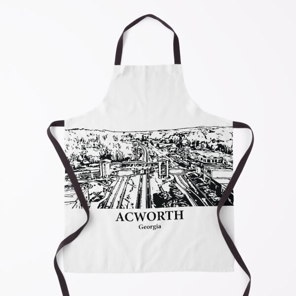 Item preview, Acworth GA - Ink Cityscape Illustration designed and sold by Lakeric Cityscapes.