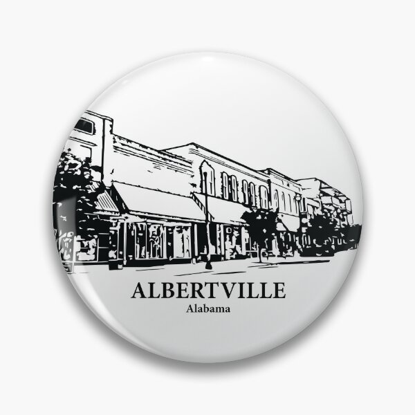 Item preview, Albertville AL - Ink Cityscape Illustration designed and sold by Lakeric Cityscapes.