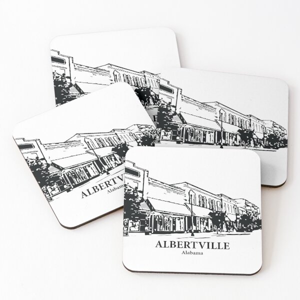 Item preview, Albertville AL - Ink Cityscape Illustration designed and sold by Lakeric Cityscapes.