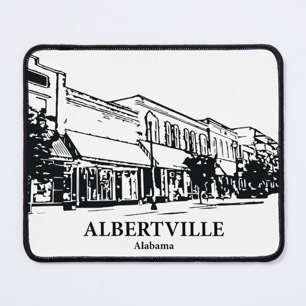Item preview, Albertville AL - Ink Cityscape Illustration designed and sold by Lakeric Cityscapes.