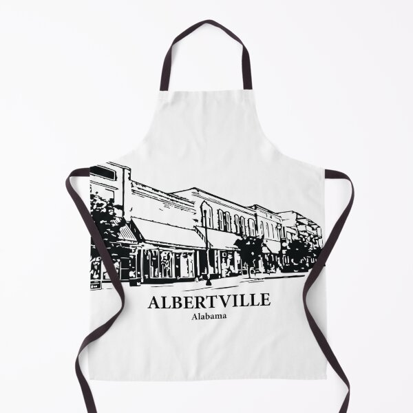 Item preview, Albertville AL - Ink Cityscape Illustration designed and sold by Lakeric Cityscapes.