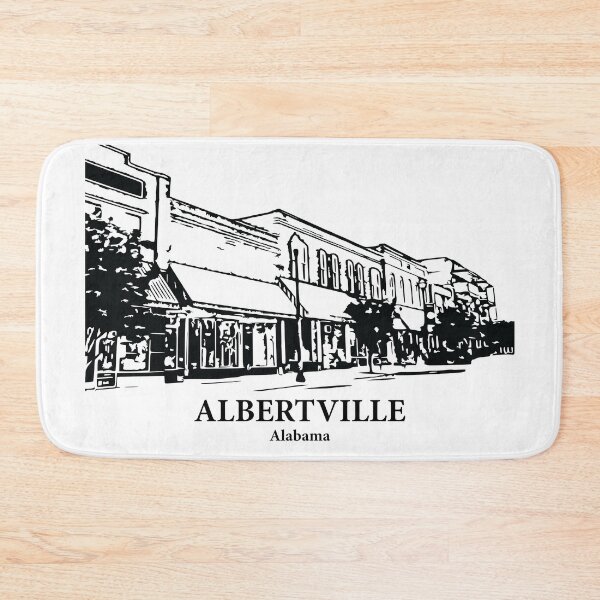 Item preview, Albertville AL - Ink Cityscape Illustration designed and sold by Lakeric Cityscapes.