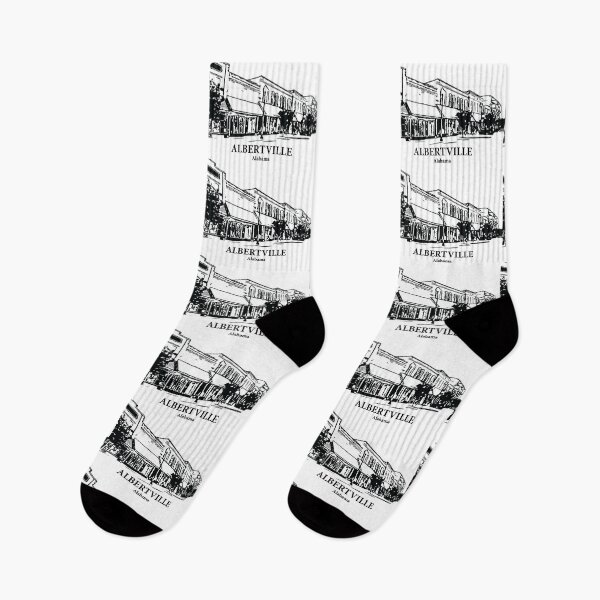 Item preview, Albertville AL - Ink Cityscape Illustration designed and sold by Lakeric Cityscapes.