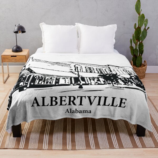 Item preview, Albertville AL - Ink Cityscape Illustration designed and sold by Lakeric Cityscapes.