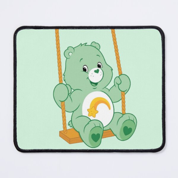 Item preview, Cute Green Teddy Bear on Swing Illustration designed and sold by CleanInkStudio.