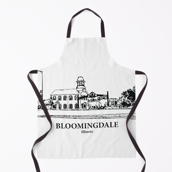 Item preview, Bloomingdale IL - Ink Cityscape Illustration designed and sold by Lakeric Cityscapes.