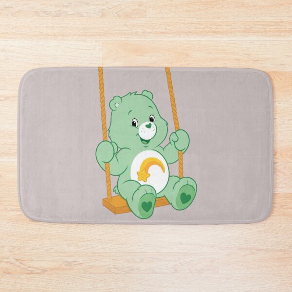 Item preview, Cute Green Teddy Bear on Swing Illustration designed and sold by CleanInkStudio.