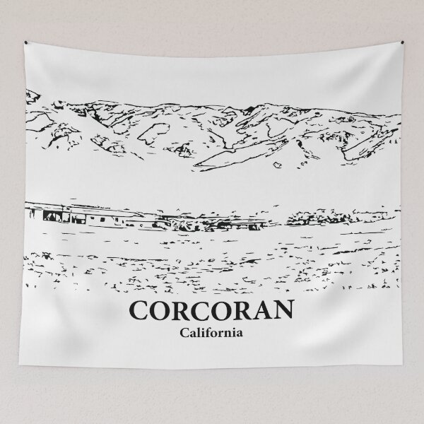 Item preview, Corcoran CA - Ink Cityscape Illustration designed and sold by Lakeric Cityscapes.
