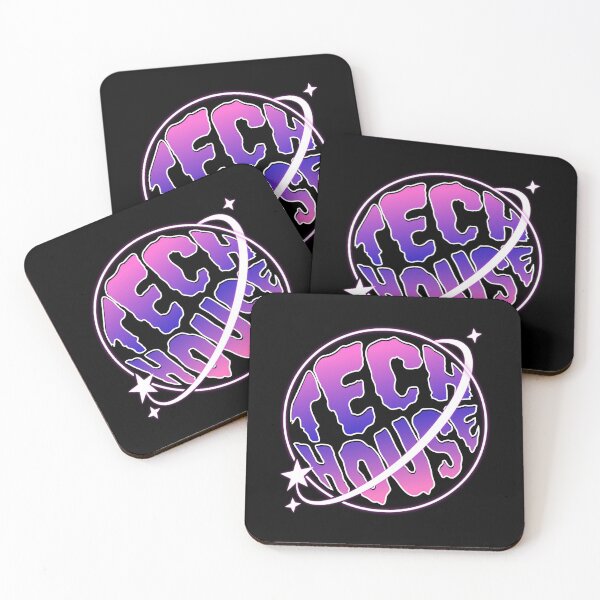 Item preview, TECH HOUSE  - Neon Glow (white)  designed and sold by Discothreadz.