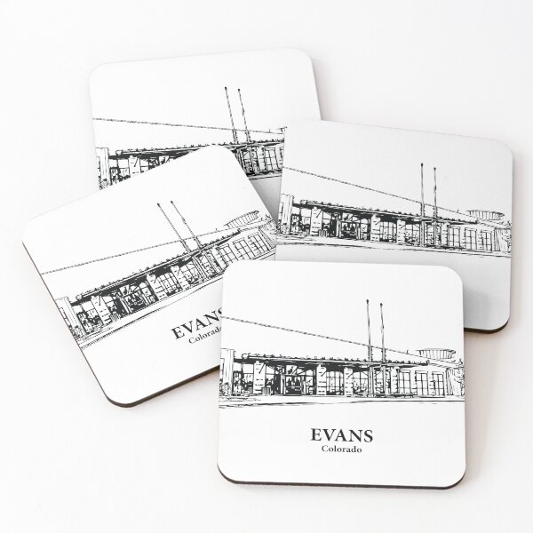 Item preview, Evans CO - Ink Cityscape Illustration designed and sold by Lakeric Cityscapes.