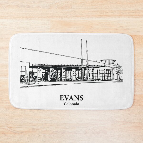 Item preview, Evans CO - Ink Cityscape Illustration designed and sold by Lakeric Cityscapes.