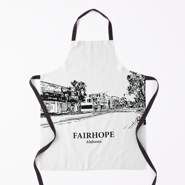 Item preview, Fairhope AL - Ink Cityscape Illustration designed and sold by Lakeric Cityscapes.