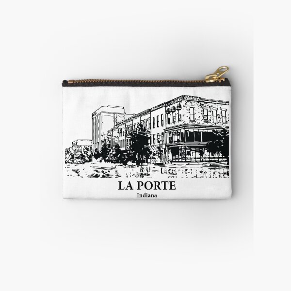 Item preview, La Porte IN - Ink Cityscape Illustration designed and sold by Lakeric Cityscapes.