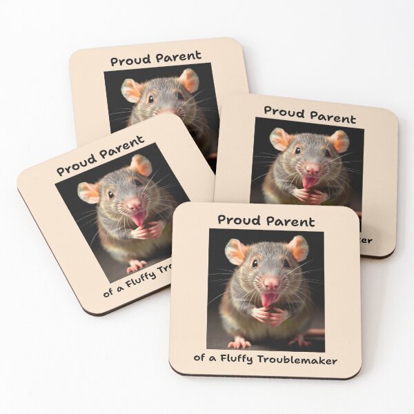 Item preview, Proud Parent of a Fluffy Troublemaker Pet Rat designed and sold by Sachie's Studio.