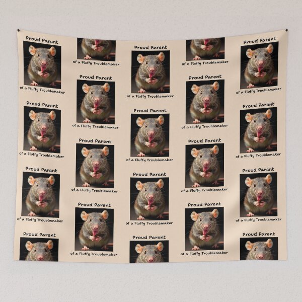 Item preview, Proud Parent of a Fluffy Troublemaker Pet Rat designed and sold by Sachie's Studio.