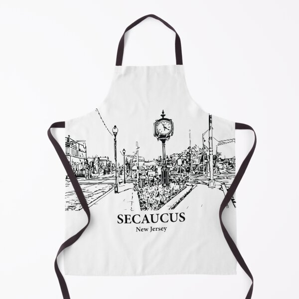 Item preview, Secaucus NJ - Ink Cityscape Illustration designed and sold by Lakeric Cityscapes.