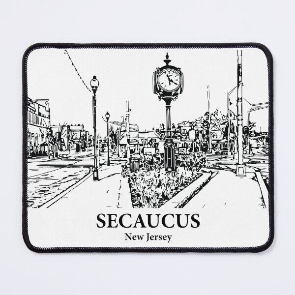 Item preview, Secaucus NJ - Ink Cityscape Illustration designed and sold by Lakeric Cityscapes.