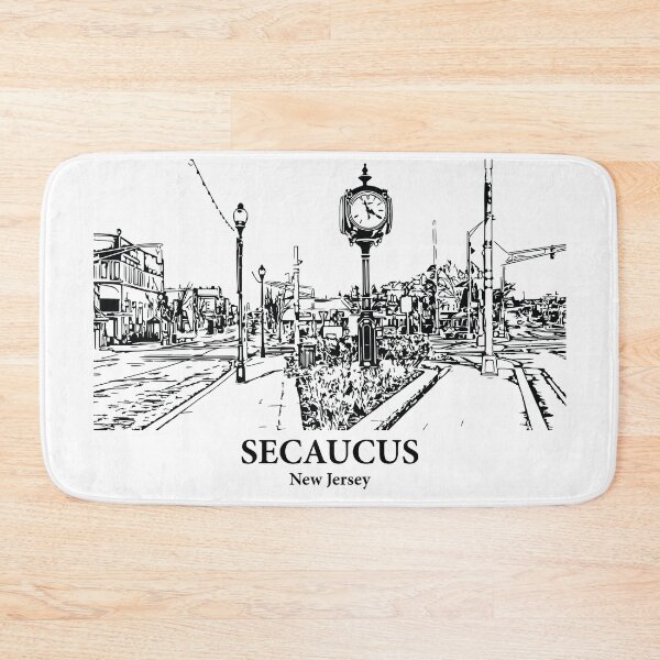 Item preview, Secaucus NJ - Ink Cityscape Illustration designed and sold by Lakeric Cityscapes.