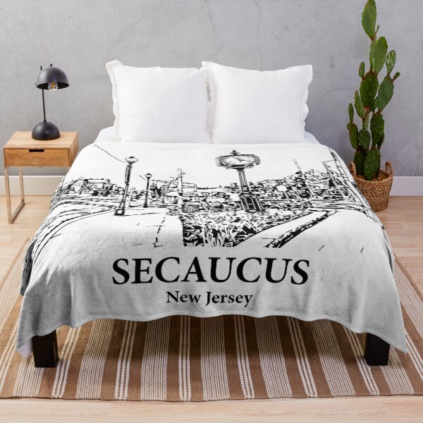 Item preview, Secaucus NJ - Ink Cityscape Illustration designed and sold by Lakeric Cityscapes.