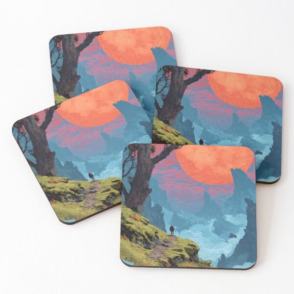 Item preview, Cosmic Voyager's Path | Retro Sci-Fi Surrealism Mountain Art designed and sold by MetroEnvision.