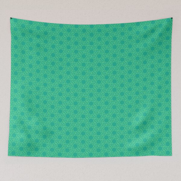 Item preview, Green Hive Inspired Interlocking - Geometric Abstract Pattern   - One Year Anniversary Gifts designed and sold by RoyalStarsPatts.