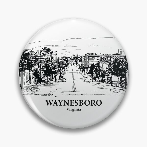 Item preview, Waynesboro VA - Ink Cityscape Illustration designed and sold by Lakeric Cityscapes.