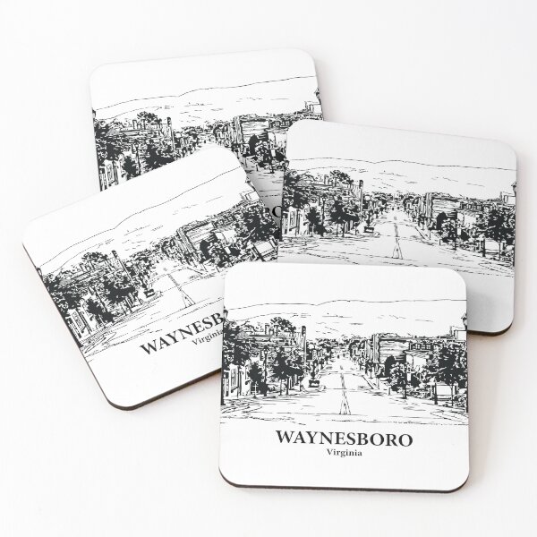 Item preview, Waynesboro VA - Ink Cityscape Illustration designed and sold by Lakeric Cityscapes.