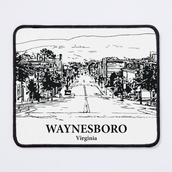 Item preview, Waynesboro VA - Ink Cityscape Illustration designed and sold by Lakeric Cityscapes.