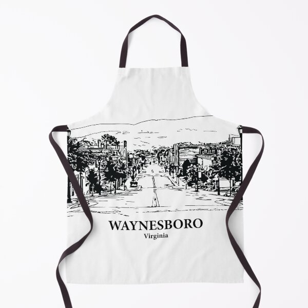 Item preview, Waynesboro VA - Ink Cityscape Illustration designed and sold by Lakeric Cityscapes.