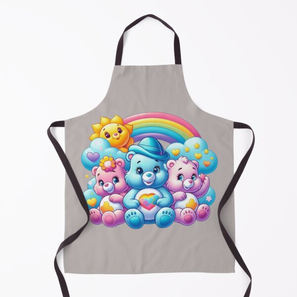 Item preview, Cute Rainbow Bears with Sun and Clouds Kawaii Cartoon – Colorful Care Bear Style Nursery Art Sticker designed and sold by CleanInkStudio.