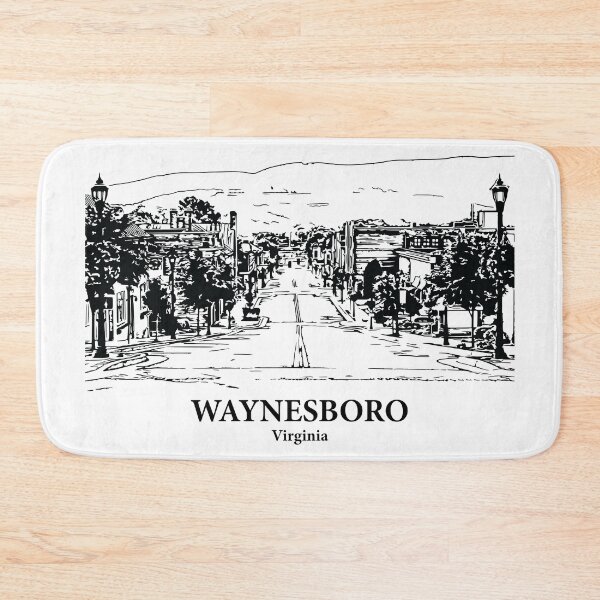 Item preview, Waynesboro VA - Ink Cityscape Illustration designed and sold by Lakeric Cityscapes.