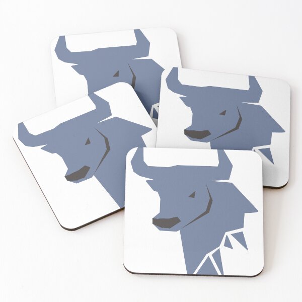 Item preview, Bold Blue Bull Icon – Clean Zodiac‑Inspired Design designed and sold by Theo86.